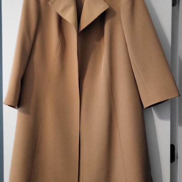 Anne Klein Women's Wide Open-Front Collar Topper and Sleeveless Sheath Dress - Picture 4 of 7